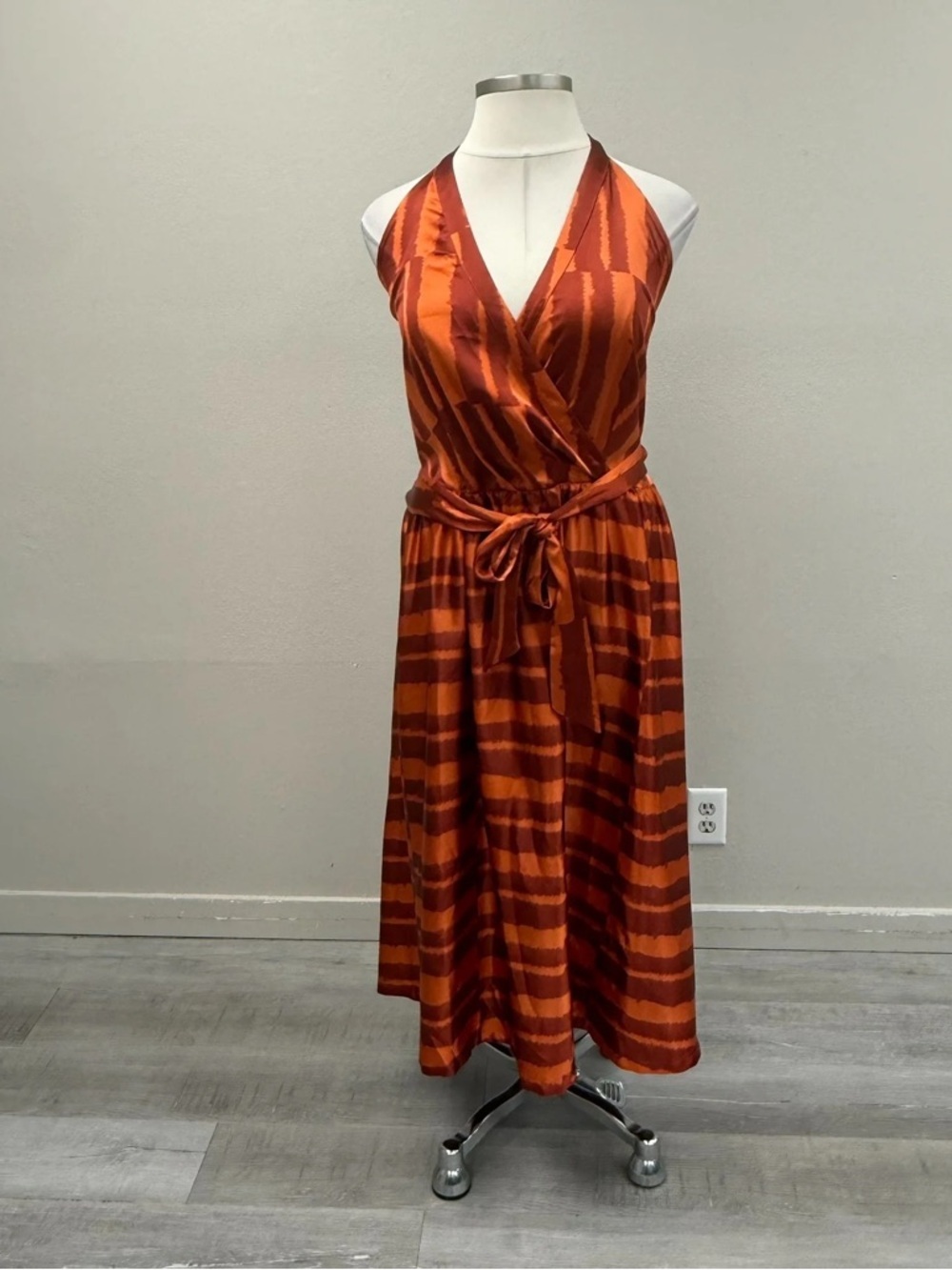 House of Aama X Target Orange & Red Halter Neck A-line Dress - Size 24/26 (3X)